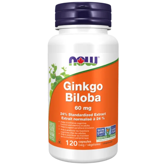 NOW Foods Ginkgo Biloba Extract 60 mg, 120 Capsules | 每天不同折扣, 全网最低价格 | 种类齐全的保健品店铺 VITASHOP, 只有你想不到, 没有你买不到 !