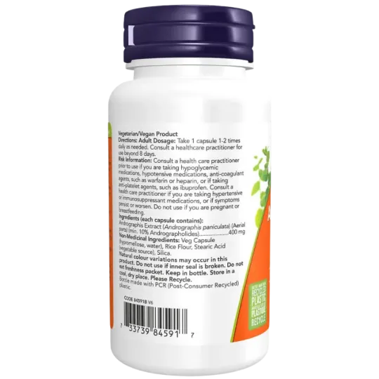 Extrait d’Andrographis 400 mg, 90 gélules végétales | Safest & Easiest Shopping Vitamins Online | VITASHOP