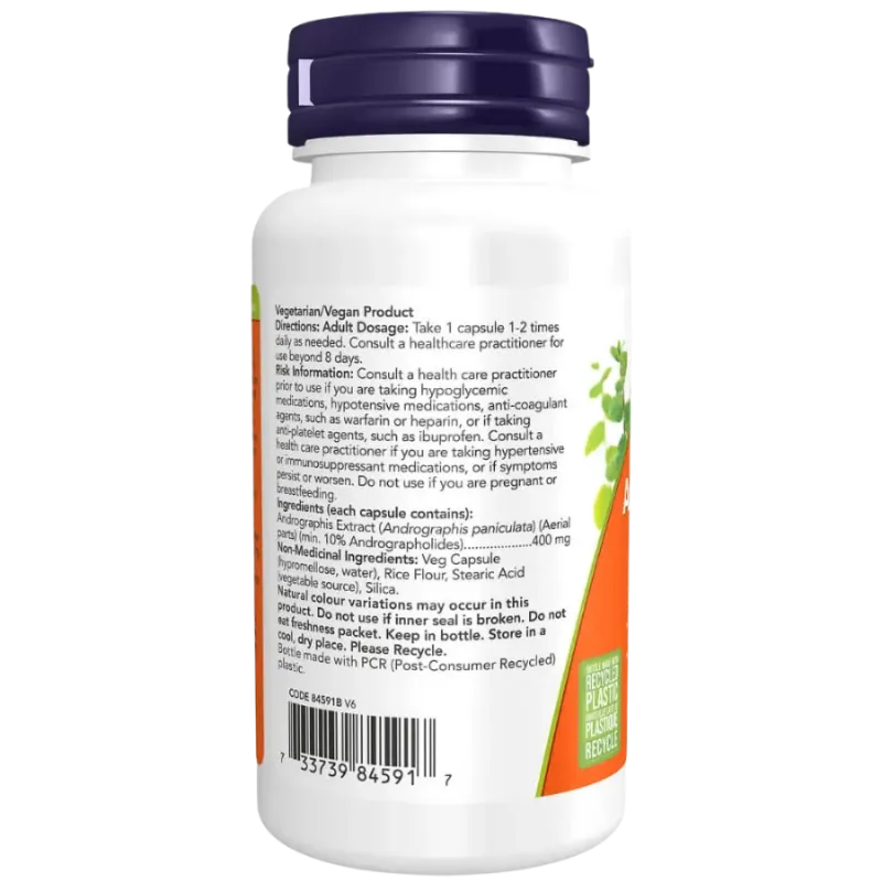 Extrait d’Andrographis 400 mg, 90 gélules végétales | Safest & Easiest Shopping Vitamins Online | VITASHOP