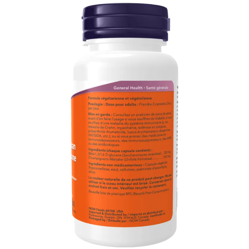 Bêta-1,3/1,6-D-Glucane 100 mg, 90 gélules végétales | Safest & Easiest Shopping Vitamins Online | VITASHOP