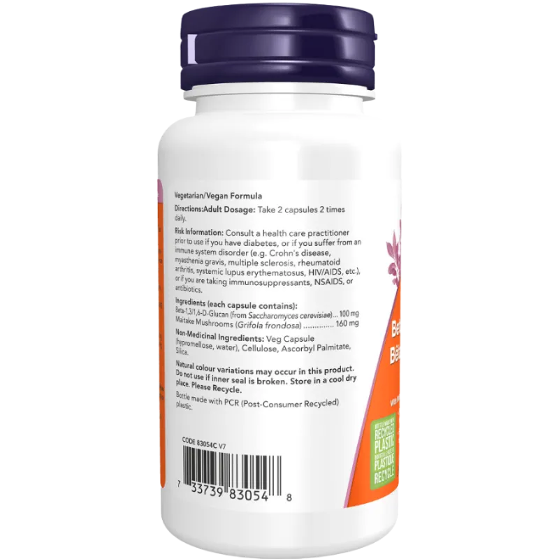 Bêta-1,3/1,6-D-Glucane 100 mg, 90 gélules végétales | Safest & Easiest Shopping Vitamins Online | VITASHOP