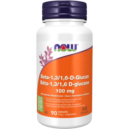 NOW Foods Beta-1,3/1,6-D-Glucan 100 mg, 90 Veg Capsules | Unbeatable Prices, Daily Deals | VITASHOP