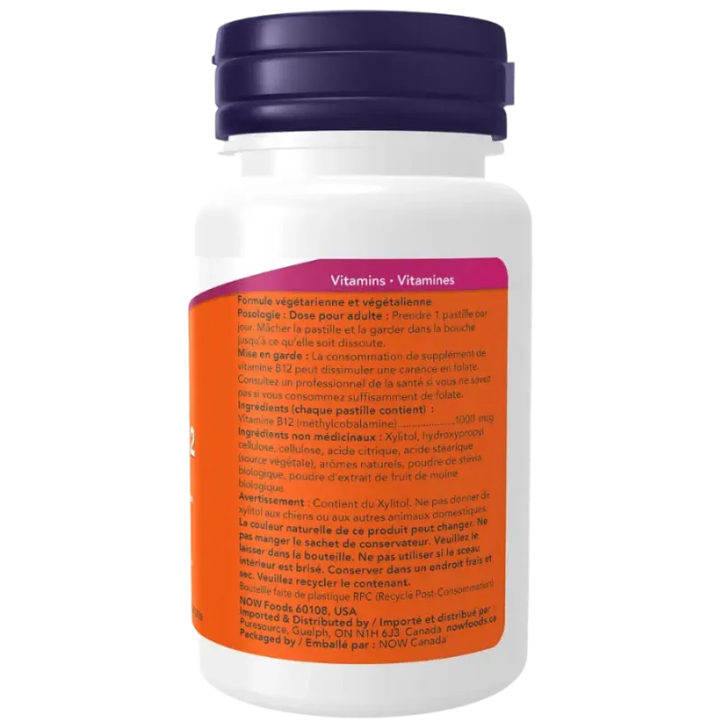 NOW Foods Brain B-12 with 1000 mcg Methylcobalamin, 100 Lozenges | Unbeatable Prices, Daily Deals | VITASHOP