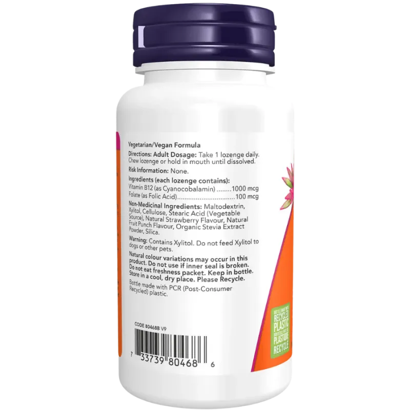 B-12 1000 mcg À croquer, 250 pastilles | Safest & Easiest Shopping Vitamins Online | VITASHOP