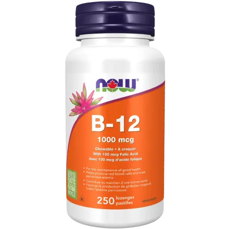 NOW Foods B-12 1000 mcg Chewable, 250 lozenges | 每天不同折扣, 全网最低价格 | 种类齐全的保健品店铺 VITASHOP, 只有你想不到, 没有你买不到 !