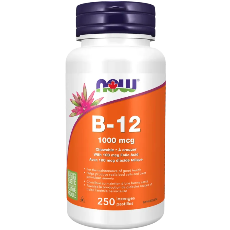 NOW Foods B-12 1000 mcg Chewable, 250 lozenges | 每天不同折扣, 全网最低价格 | 种类齐全的保健品店铺 VITASHOP, 只有你想不到, 没有你买不到 !