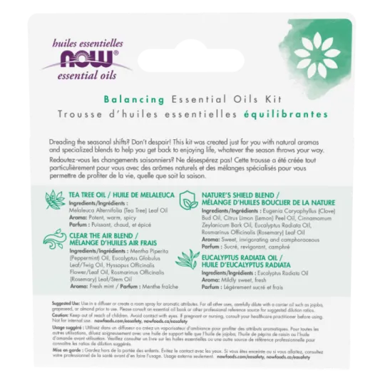 NOW Foods Seasonal Changes Balancing Essential Oils Kit, 4*10 mL | Unbeatable Prices, Daily Deals | VITASHOP