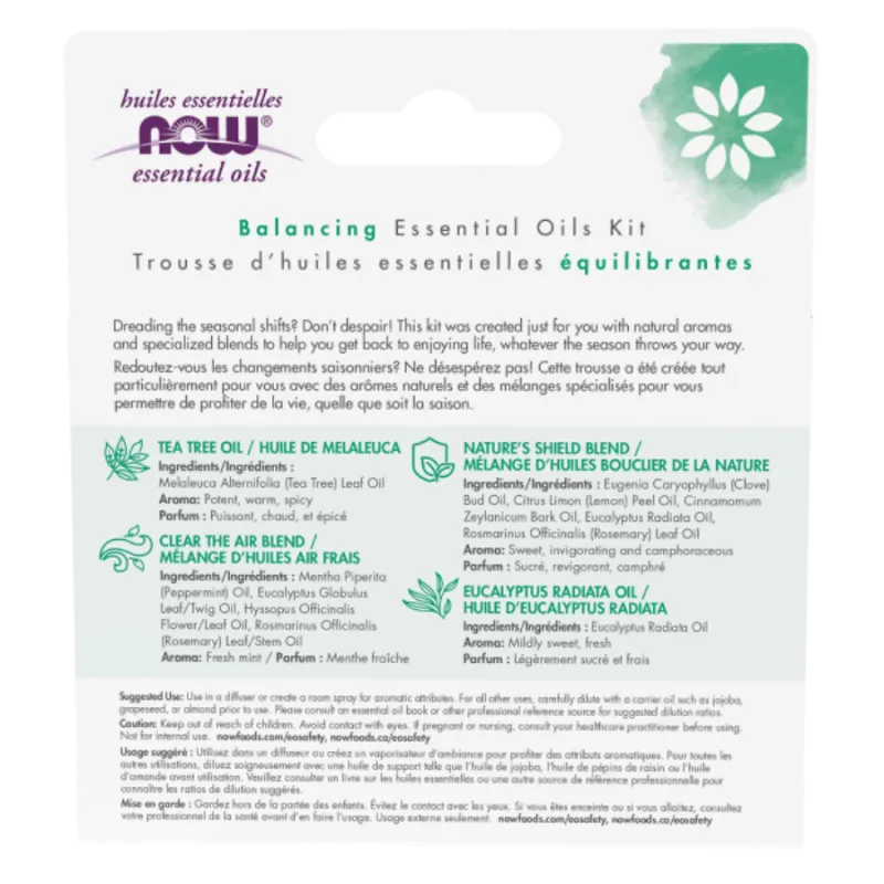 Kits d’huiles essentielles d’équilibrage des changements saisonniers, 4 * 10 mL | Safest & Easiest Shopping Vitamins Online | VI