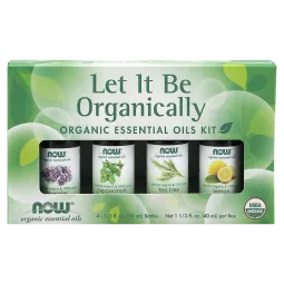 NOW Foods Let It Be Organically Essential Oils Kit, 4*10 mL | Unbeatable Prices, Daily Deals | VITASHOP