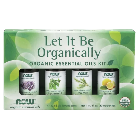 NOW Foods Let It Be Organically Essential Oils Kit, 4*10 mL | Unbeatable Prices, Daily Deals | VITASHOP