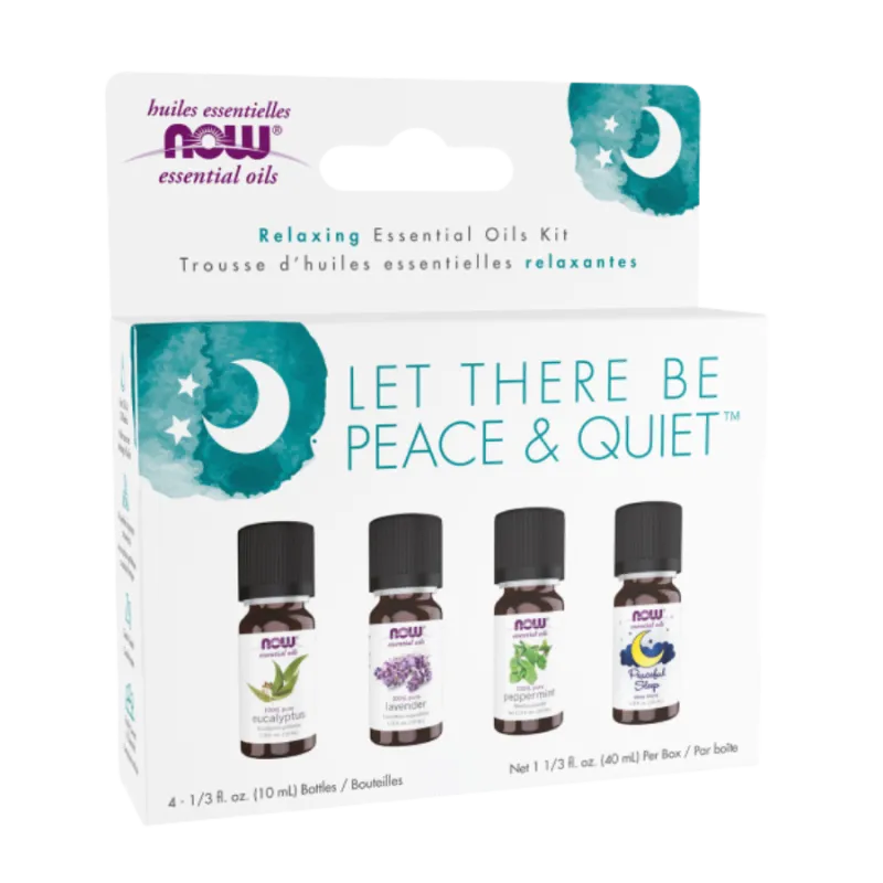 NOW Foods 나우 푸드 Let There Be Peace & Quiet 에센셜 오일 키트, 4*10mL | 매일 업데이트되는 특가 상품 | VITASHOP
