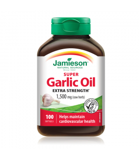 Jamieson Super Garlic Oil 1,500 mg  100 Softgels | Unbeatable Prices, Daily Deals | VITASHOP