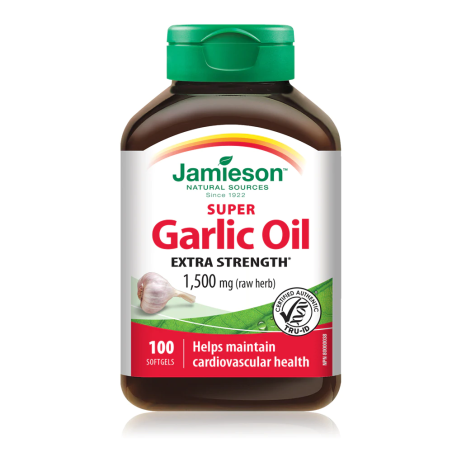 Super Garlic Oil 1,500 mg  100 Softgels | Safest & Easiest Shopping Vitamins Online | VITASHOP