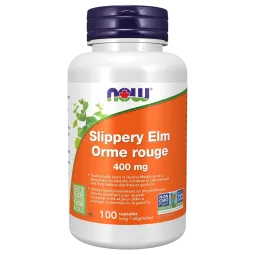 NOW Foods Slippery Elm 400 mg, 100 Capsules | Unbeatable Prices, Daily Deals | VITASHOP