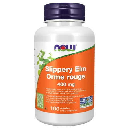 NOW Foods 나우 푸드 슬리퍼리 엘름 400 mg, 100 캡슐 | 매일 업데이트되는 특가 상품 | VITASHOP
