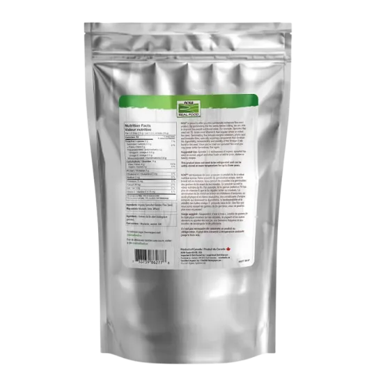 Farine de graines de lin doré germées biologiques, 400 g | Safest & Easiest Shopping Vitamins Online | VITASHOP