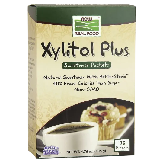 NOW Foods Xylitol Plus, 75 Packets | Unbeatable Prices, Daily Deals | VITASHOP