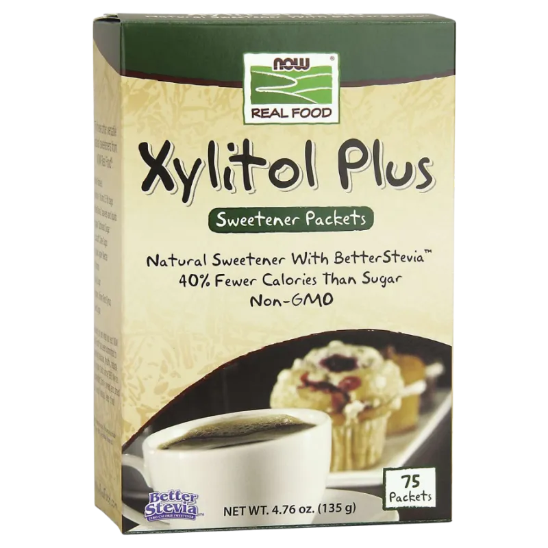 NOW Foods Xylitol Plus, 75 Packets | Unbeatable Prices, Daily Deals | VITASHOP