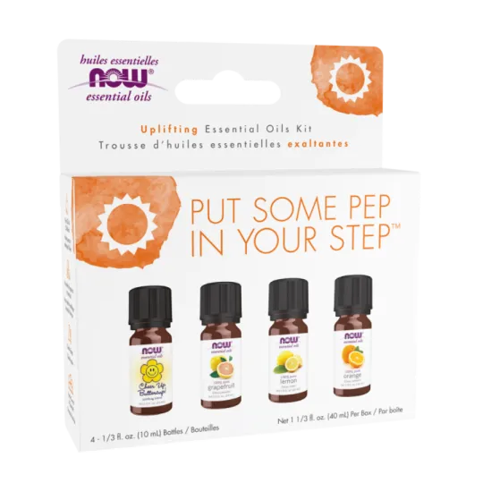 NOW Foods Put Some Pep In Your Step Essential Oils Kit, 4*10 mL | Unbeatable Prices, Daily Deals | VITASHOP