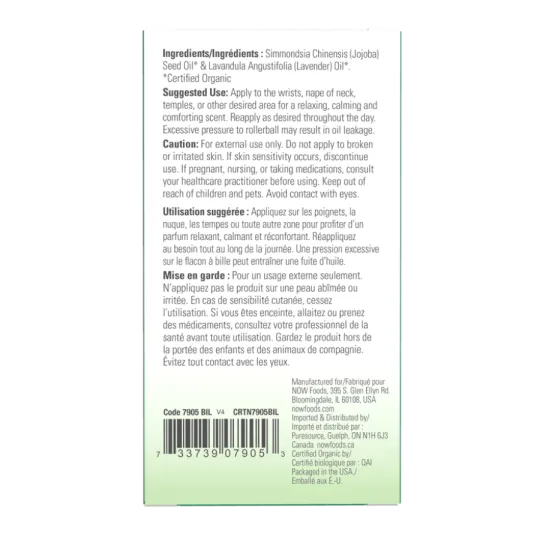 NOW Foods Organic Lavender EO Roll-On, 10 mL | Unbeatable Prices, Daily Deals | VITASHOP