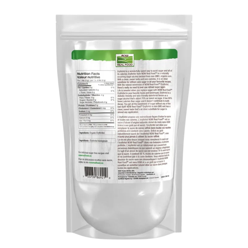 Érythritol biologique, 454 g | Safest & Easiest Shopping Vitamins Online | VITASHOP