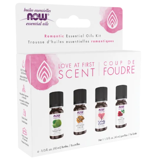NOW Foods 나우 푸드 Love at First Scent 에센셜 오일 키트, 4*10mL | 매일 업데이트되는 특가 상품 | VITASHOP