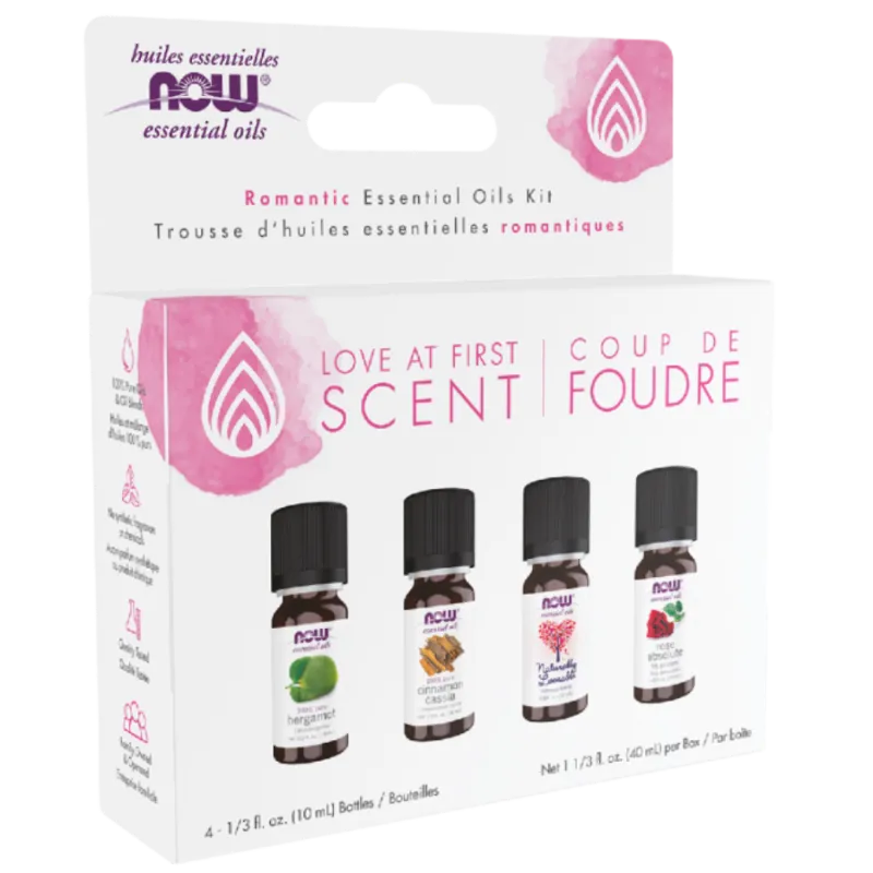 NOW Foods 나우 푸드 Love at First Scent 에센셜 오일 키트, 4*10mL | 매일 업데이트되는 특가 상품 | VITASHOP