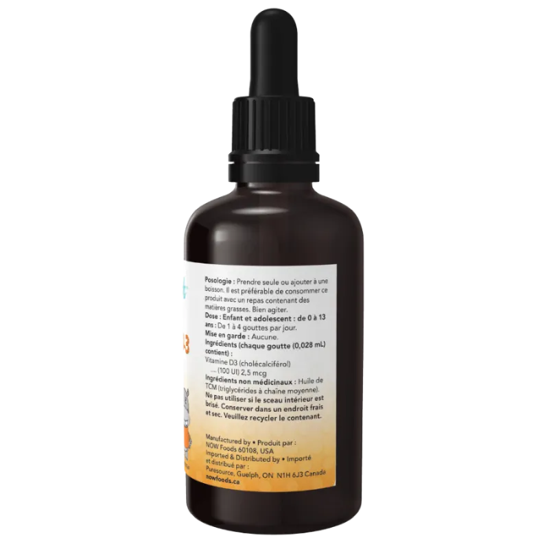 NOW Foods 나우 푸드 키즈 비타민 D-3 드롭스 100IU/드롭, 60mL | 매일 업데이트되는 특가 상품 | VITASHOP