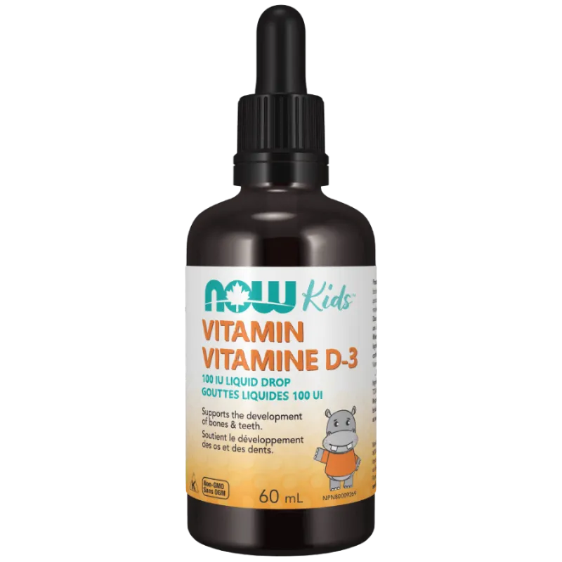 NOW Foods 나우 푸드 키즈 비타민 D-3 드롭스 100IU/드롭, 60mL | 매일 업데이트되는 특가 상품 | VITASHOP