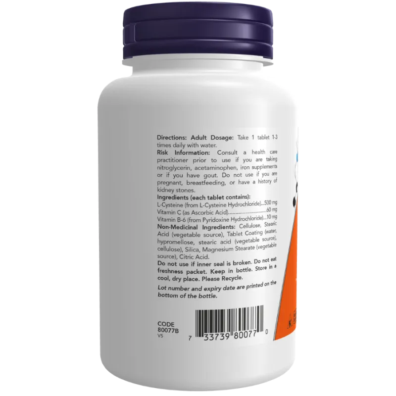 NOW Foods 나우 푸드 L-시스테인 500mg, 100정 | 매일 업데이트되는 특가 상품 | VITASHOP