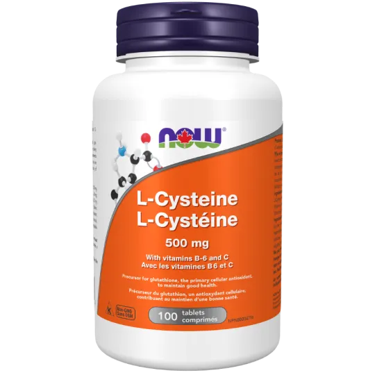 L-Cystéine 500 mg, 100 Comprimés | Safest & Easiest Shopping Vitamins Online | VITASHOP