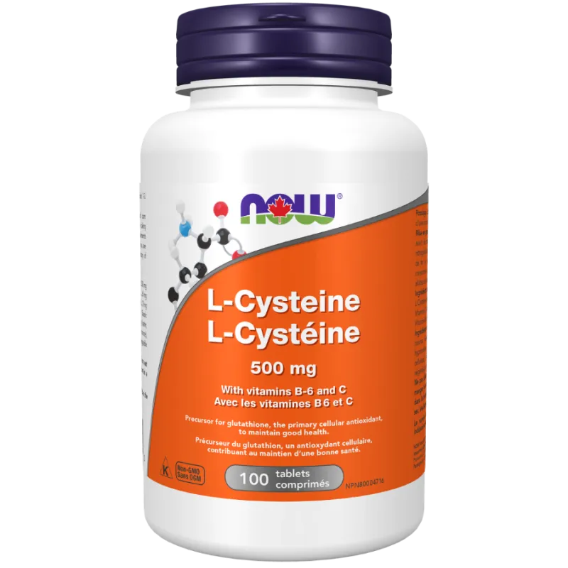 L-Cystéine 500 mg, 100 Comprimés | Safest & Easiest Shopping Vitamins Online | VITASHOP