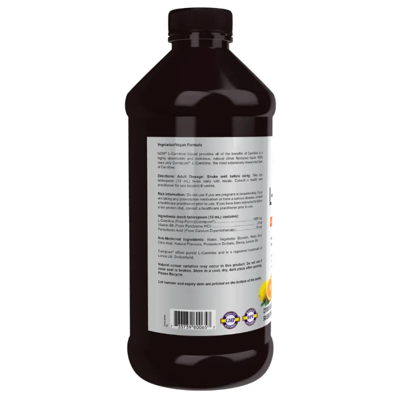 NOW Foods 나우 푸드 L-카르니틴 시트러스 향 액체, 473mL | 매일 업데이트되는 특가 상품 | VITASHOP