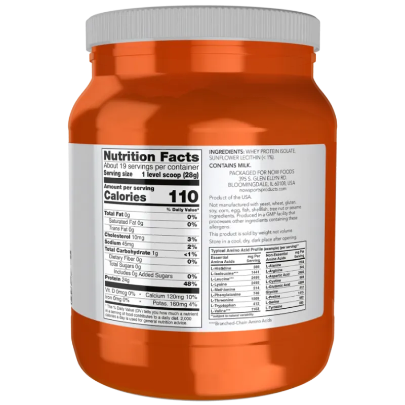 NOW Foods 나우 푸드 무맛 분리 유청 단백질, 544g | 매일 업데이트되는 특가 상품 | VITASHOP