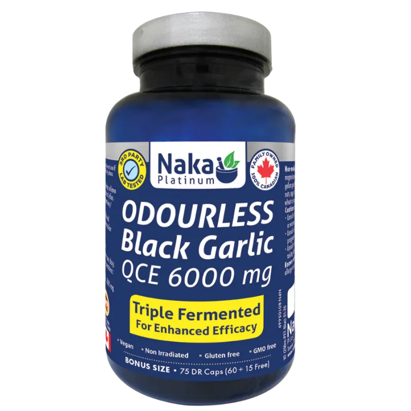 Naka Platinum Odourless Black Garlic 75 Vegi Capsules | 每天不同折扣, 全网最低价格 | 种类齐全的保健品店铺 VITASHOP, 只有你想不到, 没有你买不到 !