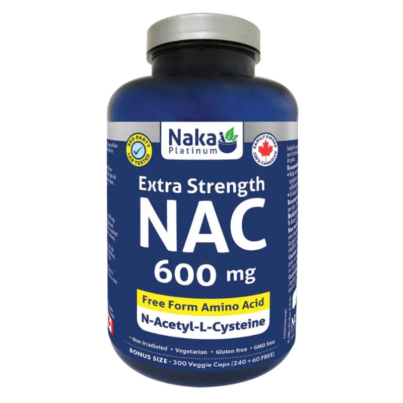 Naka 나카 Platinum Nutri NAC 600mg, 식물성 캡슐 300정 | 매일 업데이트되는 특가 상품 | VITASHOP
