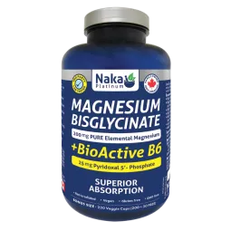 Naka Platinum Magnesium Bisglycinate 200 mg + Bioactive B6 230 Vegi Capsules | Unbeatable Prices, Daily Deals | VITASHOP