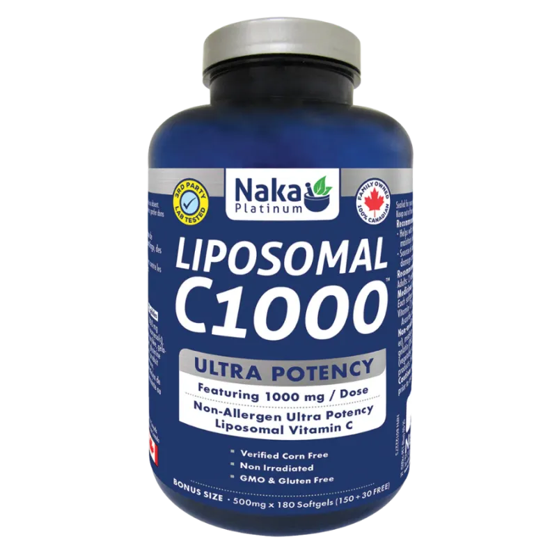 Naka Platinum Liposomal C1000 500mg 180 Softgels | 매일 업데이트되는 특가 상품 | VITASHOP
