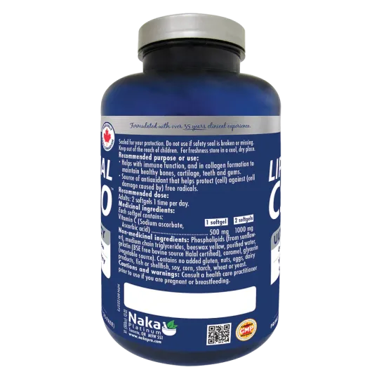 Naka Platinum Liposomal C1000 500mg 180 Softgels | 매일 업데이트되는 특가 상품 | VITASHOP