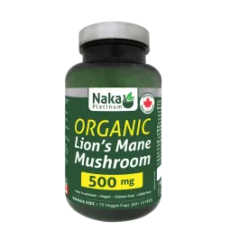 Naka Organic Lion's Mane Mushroom - 500mg , 75vcap | Unbeatable Prices, Daily Deals | VITASHOP