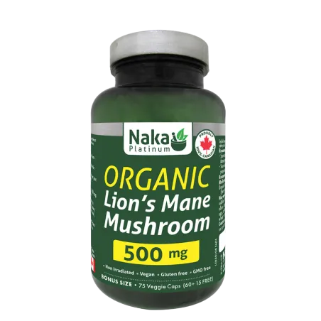 Naka Organic Lion's Mane Mushroom - 500mg , 75vcap | Unbeatable Prices, Daily Deals | VITASHOP