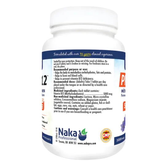 Pro B12 5000 mcg 125 Tablets | Safest & Easiest Shopping Vitamins Online | VITASHOP