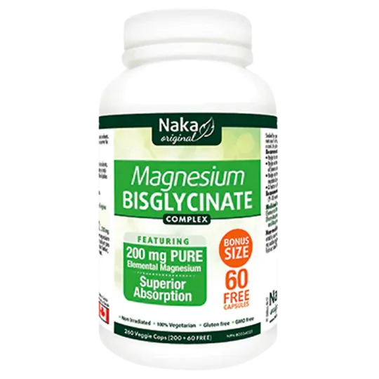 Naka Magnesium Bisglycinate 200 mg 260 Vegi Capsules | Unbeatable Prices, Daily Deals | VITASHOP