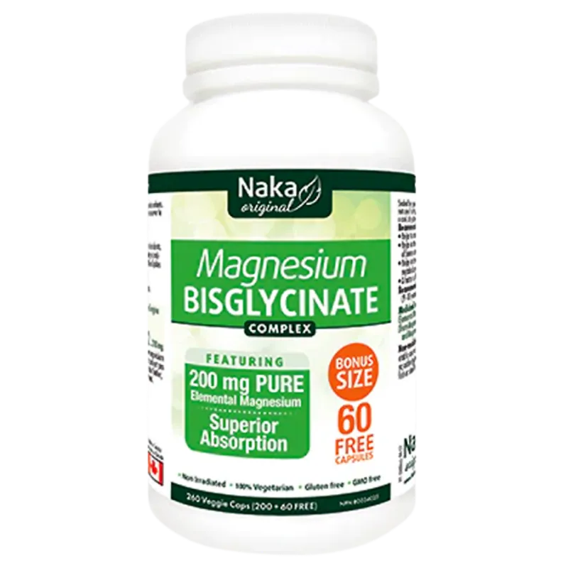 Naka Magnesium Bisglycinate 200 mg 260 Vegi Capsules | Unbeatable Prices, Daily Deals | VITASHOP