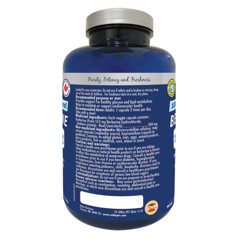Platinum Berberine 500 mg 90 Vegi Capsules | Safest & Easiest Shopping Vitamins Online | VITASHOP