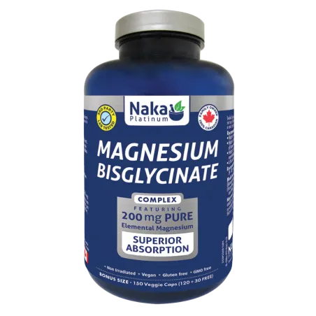 Naka Platinum Mag Bisglycinate 200 mg 150 Vegi Capsules | Unbeatable Prices, Daily Deals | VITASHOP