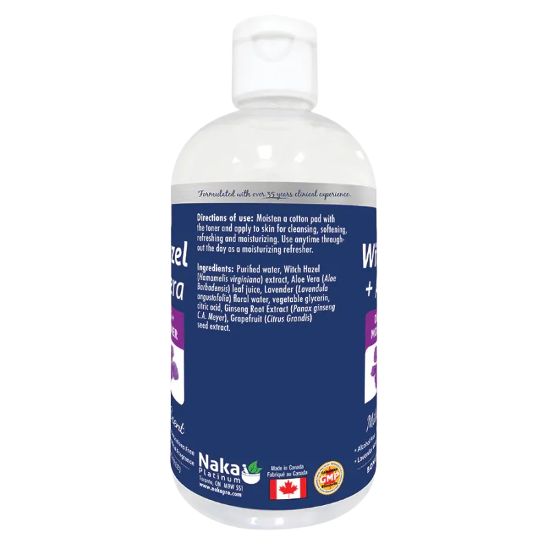 Naka Platinum Witch Hazel + Aloe Toner 360 ml | Unbeatable Prices, Daily Deals | VITASHOP