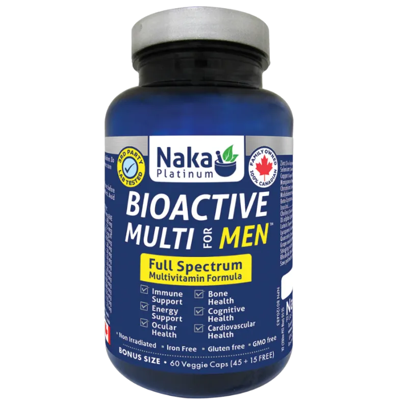 Naka Platinum Bioactive Multi for Men 60 Vcaps | 每天不同折扣, 全网最低价格 | 种类齐全的保健品店铺 VITASHOP, 只有你想不到, 没有你买不到 !