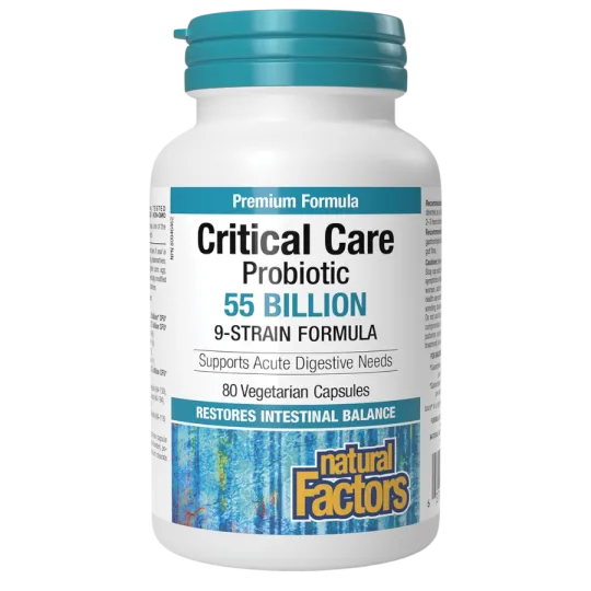 Natural Factors Critical Care Probiotic 55 Billion Live Probiotic Cultures 80 Vegi Capsules | Unbeatable Prices, Daily Deals | V