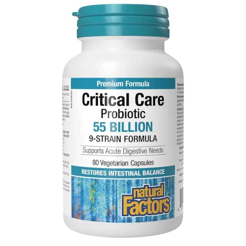 Natural Factors Critical Care Probiotic 55 Billion Live Probiotic Cultures 80 Vegi Capsules | Unbeatable Prices, Daily Deals | V